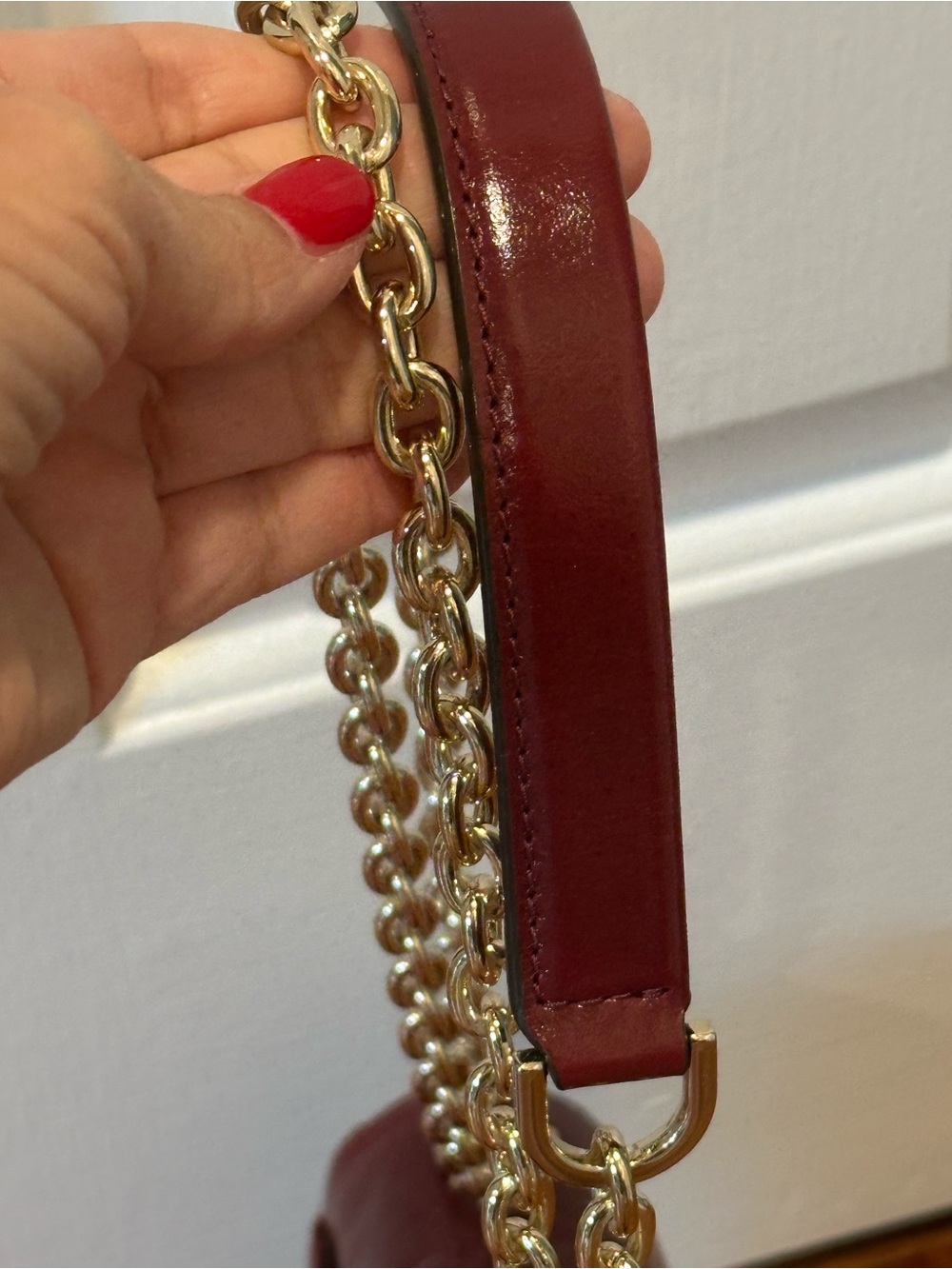 Michael Kors Extra Large Soho Quilted Berry Color Leather Chain Shoulder Bag – - Picture 8 of 10